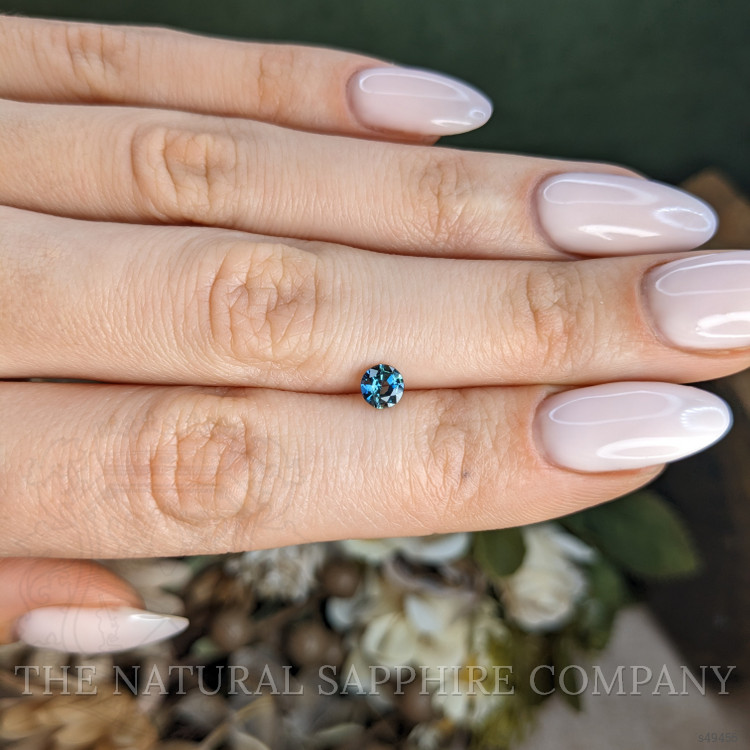 0.52 Ct. Greenish Blue Sapphire from Ceylon (Sri Lanka)
