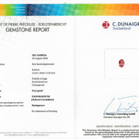 5.14 Ct. Padparadscha Sapphire from Madagascar Scan Report
