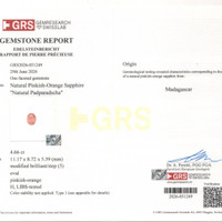 4.66 Ct. Padparadscha Sapphire from Madagascar Scan Report