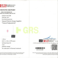 1.38 Ct. Padparadscha Sapphire from Ceylon (Sri Lanka) Scan Report