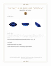 3.29 Ct. Blue Sapphire from Ceylon (Sri Lanka) Appraisal