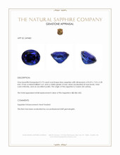 2.73 Ct. Blue Sapphire from Ceylon (Sri Lanka) Appraisal
