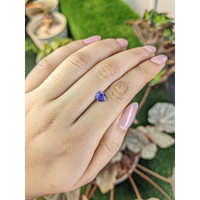 0.74 Ct. Bluish Purple Sapphire from Ceylon (Sri Lanka) Life Style