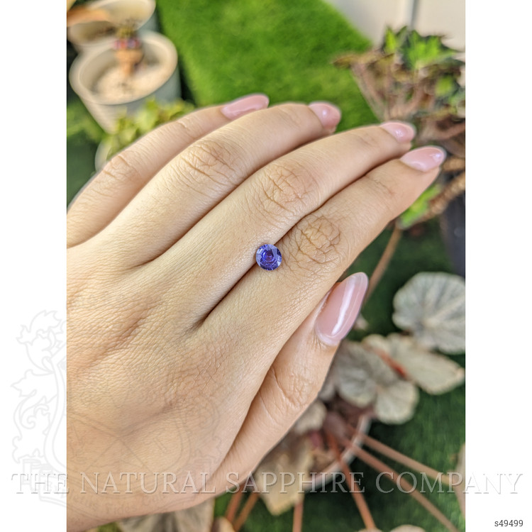 0.74 Ct. Bluish Purple Sapphire from Ceylon (Sri Lanka)