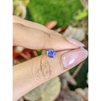 0.74 Ct. Bluish Purple Sapphire from Ceylon (Sri Lanka) Life Style