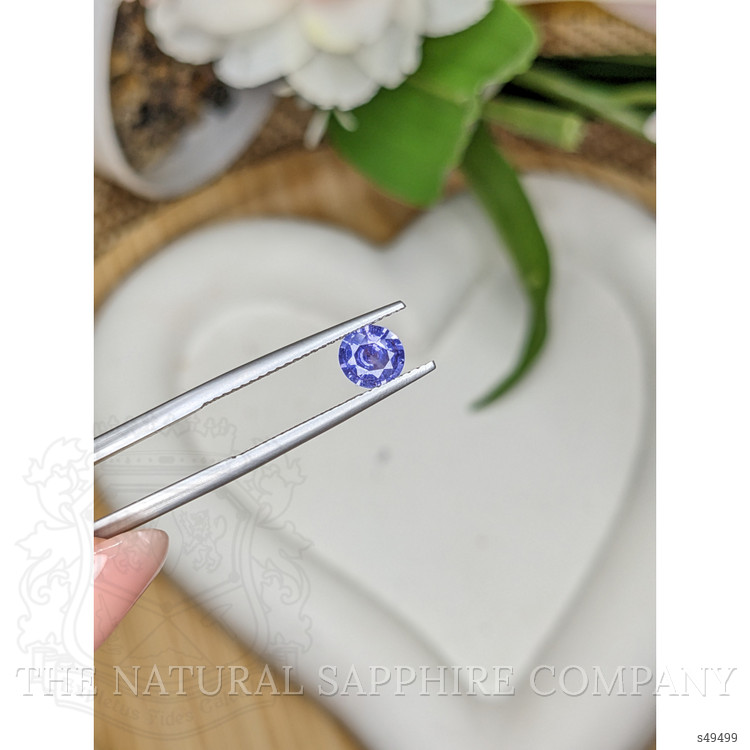 0.74 Ct. Bluish Purple Sapphire from Ceylon (Sri Lanka)