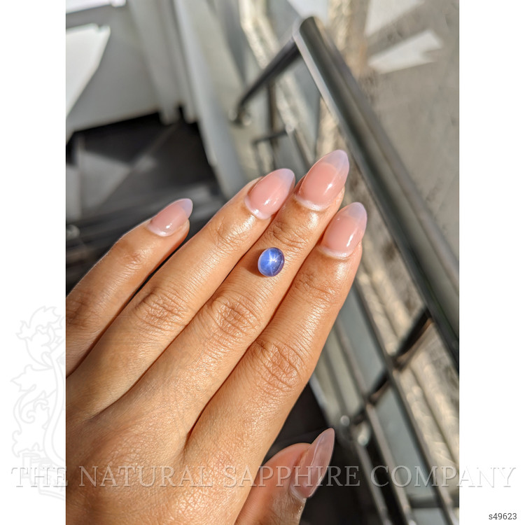 2.95 Ct. Blue Cabochon Star Sapphire from Ceylon (Sri Lanka)