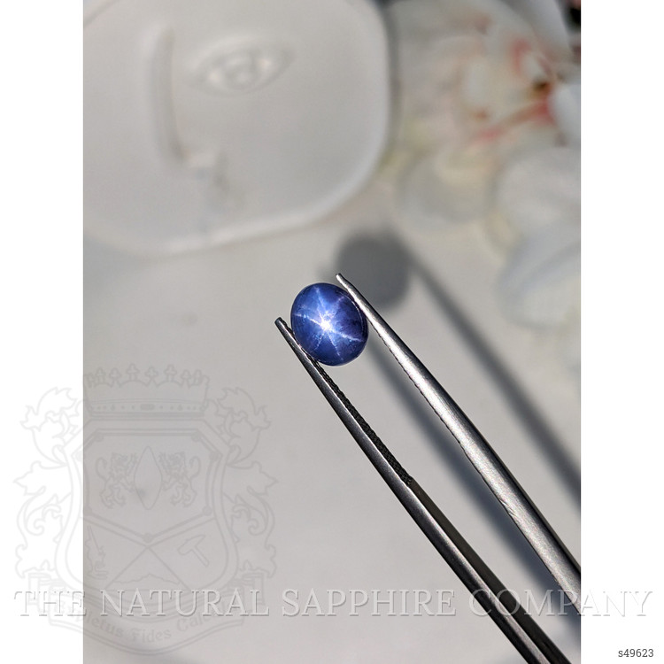 2.95 Ct. Blue Cabochon Star Sapphire from Ceylon (Sri Lanka)