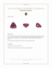 0.82 Ct. Pinkish Purple Sapphire from Ceylon (Sri Lanka) Appraisal