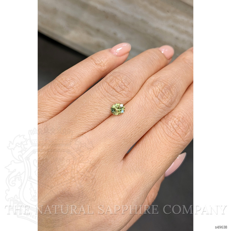 0.79 Ct. Yellowish Green Sapphire from Montana