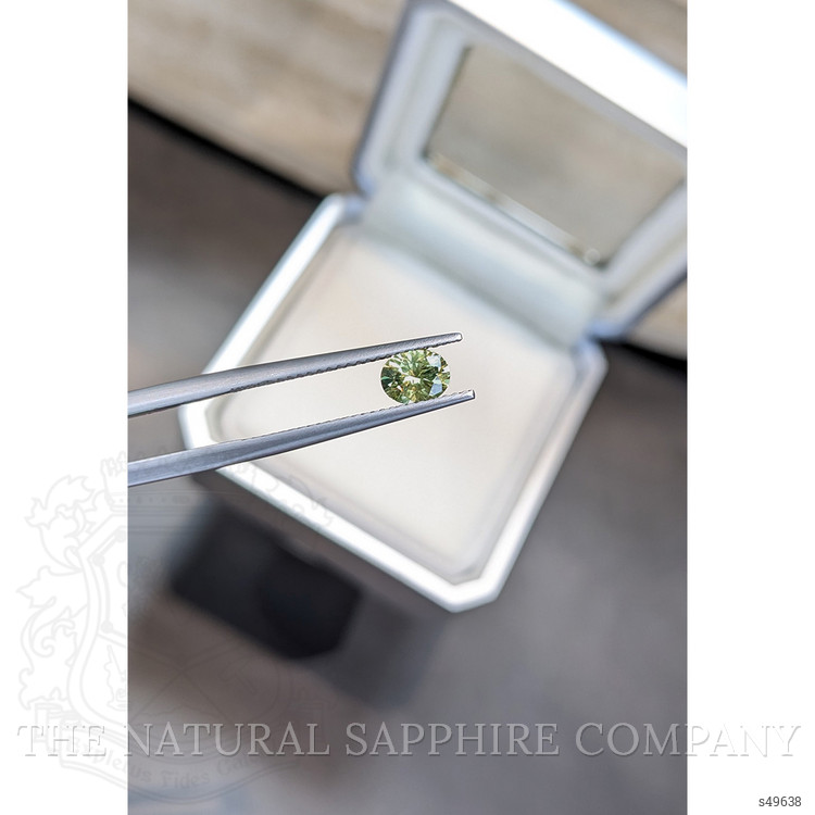 0.79 Ct. Yellowish Green Sapphire from Montana