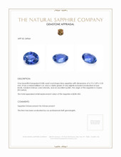 0.88 Ct. Blue Sapphire from Ceylon (Sri Lanka) Appraisal
