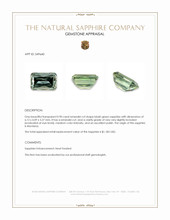 0.90 Ct. Bluish Green Sapphire from Montana Appraisal