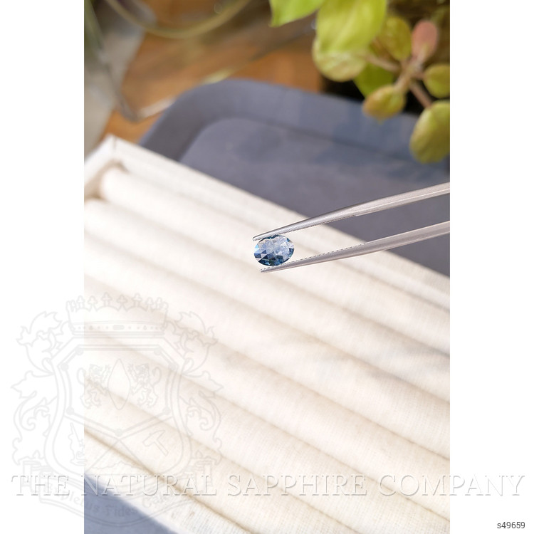 0.79 Ct. Greenish Blue Sapphire from Montana