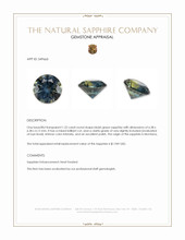 1.22 Ct. Bluish Green Sapphire from Montana Appraisal