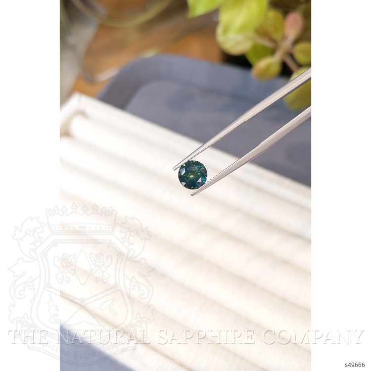 1.59 Ct. Bluish Green Sapphire from Montana
