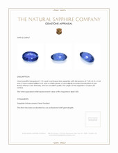 1.10 Ct. Blue Sapphire from Ceylon (Sri Lanka) Appraisal