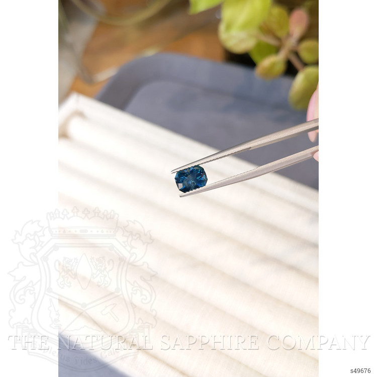 1.58 Ct. Greenish Blue Sapphire from Montana