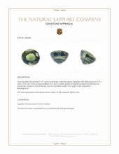 1.01 Ct. Yellowish Green Sapphire from Madagascar Appraisal