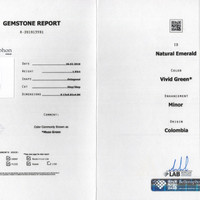 1.93 Ct. Emerald from Colombia Scan Report