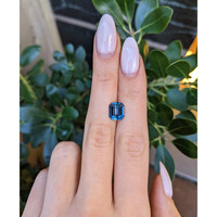 4.10 Ct. Blue Sapphire from Madagascar Life Style