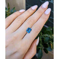 4.10 Ct. Blue Sapphire from Madagascar Life Style