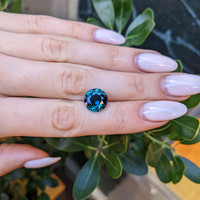 6.99 Ct. Bluish Green Sapphire Life Style