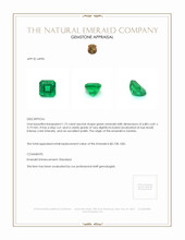 1.72 Ct. Emerald from Zambia Appraisal