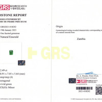 2.49 Ct. Emerald from Zambia Scan Report