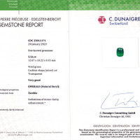 5.56 Ct. Emerald from Zambia Scan Report