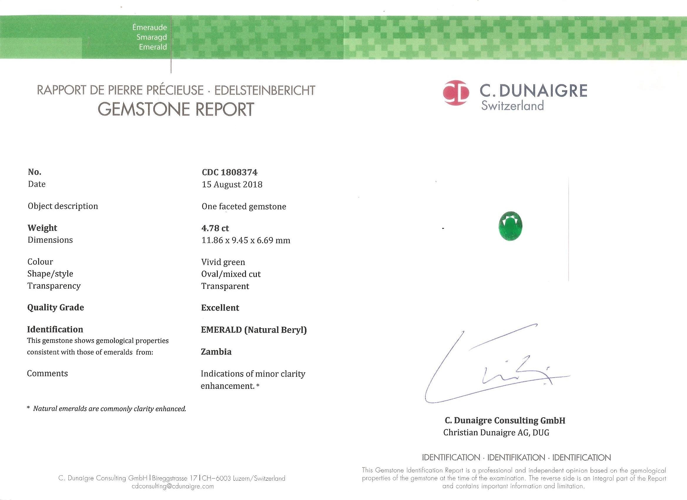 4.78 Ct. Emerald from Zambia