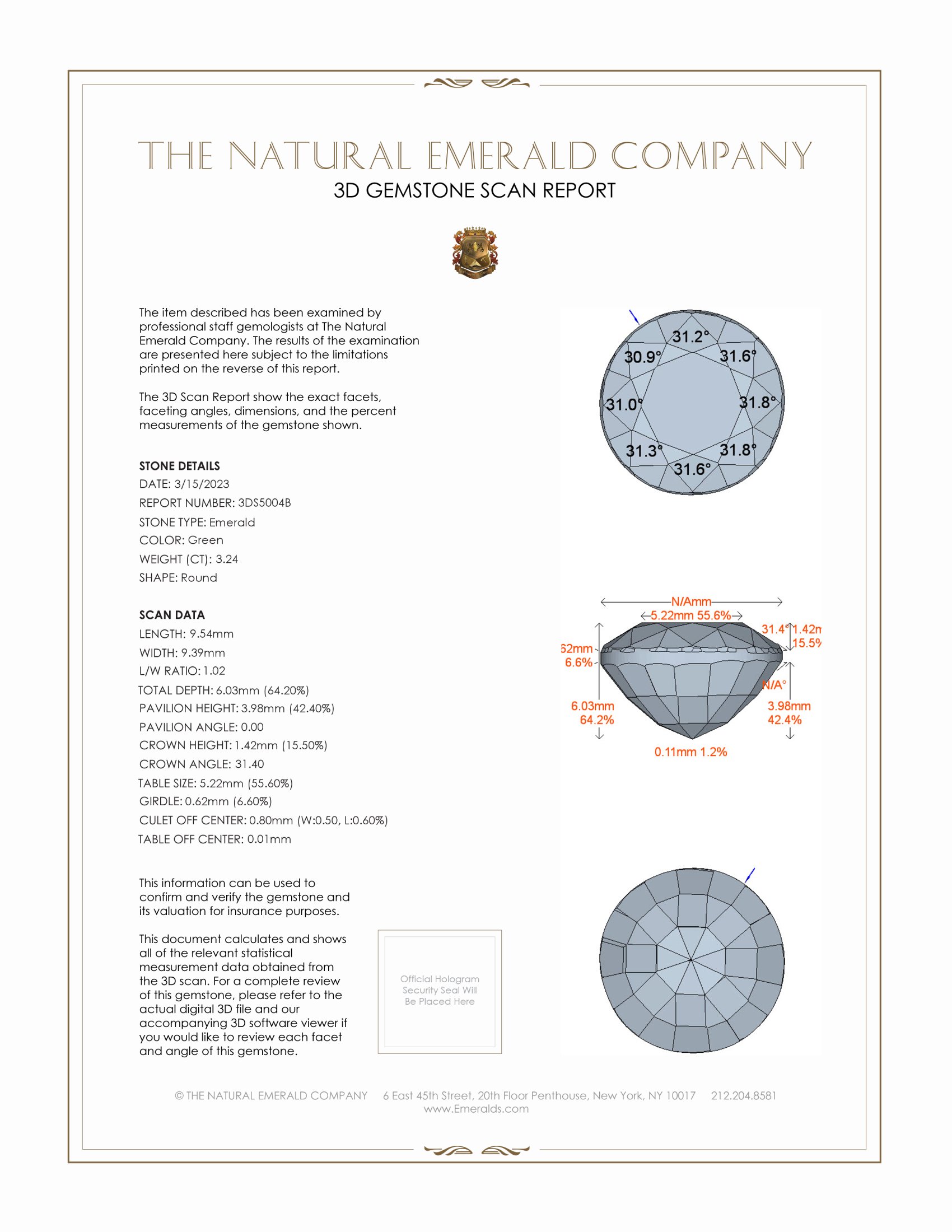 3.24 Ct. Emerald from Zambia