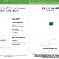 6.27 Ct. Emerald from Colombia Scan Report
