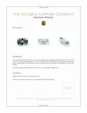 0.83 Ct. Sapphire from Ceylon (Sri Lanka) Appraisal