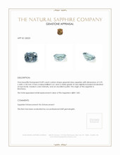 0.89 Ct. Greenish Blue Sapphire from Montana Appraisal