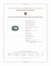 0.95 Ct. Bluish Green Sapphire from Montana Scan Report