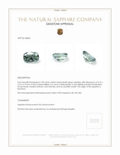 1.08 Ct. Bluish Green Sapphire from Montana Appraisal