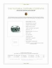 1.08 Ct. Bluish Green Sapphire from Montana Scan Report