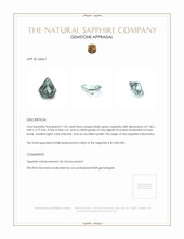 1.26 Ct. Bluish Green Sapphire from Montana Appraisal