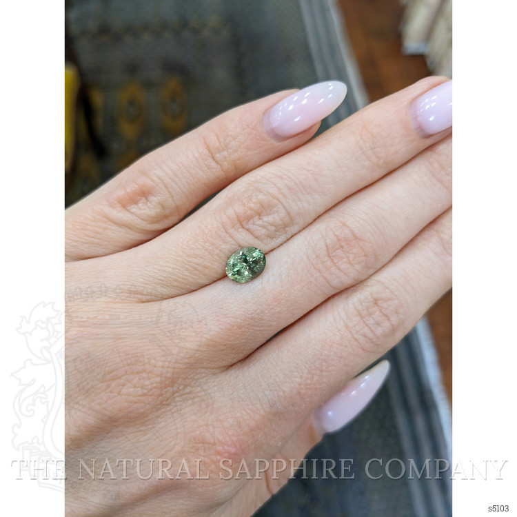 1.74 Ct. Green Sapphire from Montana