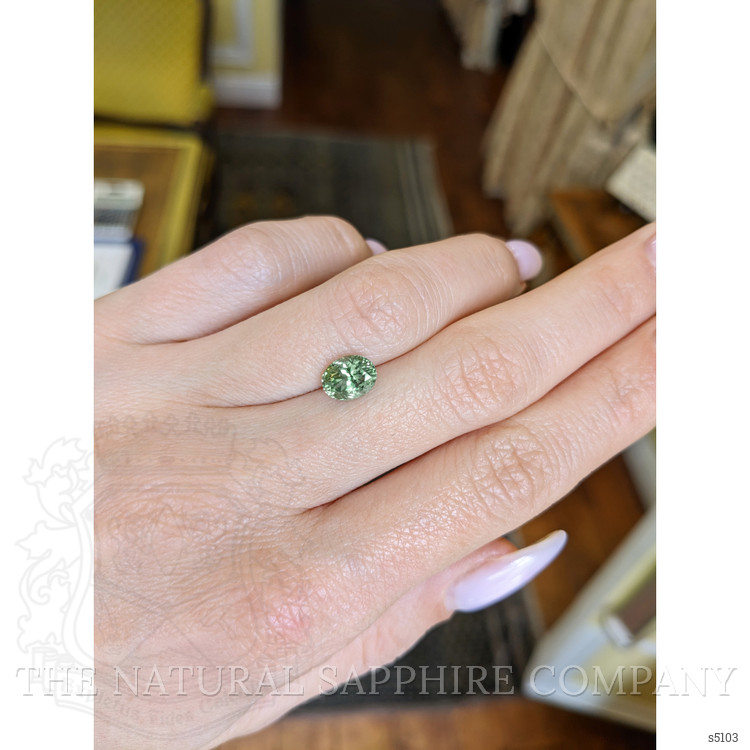 1.74 Ct. Green Sapphire from Montana