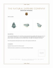 1.81 Ct. Greenish Blue Sapphire from Montana Appraisal