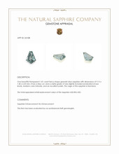 1.81 Ct. Greenish Blue Sapphire from Montana Appraisal