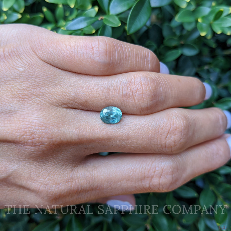 1.92 Ct. Bluish Green Sapphire from Montana