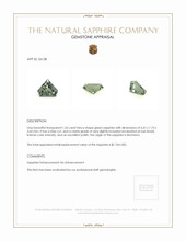 1.26 Ct. Green Sapphire from Montana Appraisal