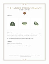 1.26 Ct. Green Sapphire from Montana Appraisal