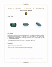 4.05 Ct. Bluish Green Sapphire from Madagascar Appraisal