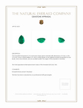 2.10 Ct. Emerald from Colombia Appraisal