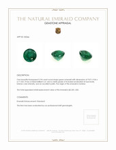 2.94 Ct. Emerald from Zambia Appraisal