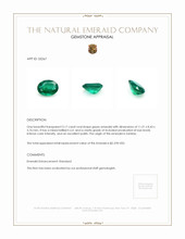 3.17 Ct. Emerald from Zambia Appraisal